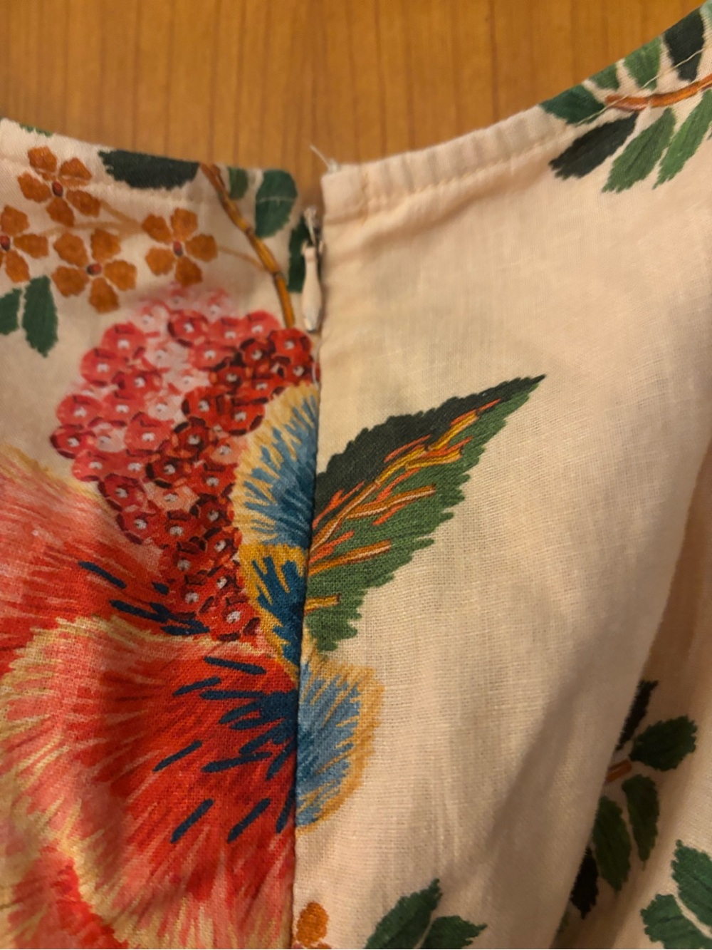 Farm Rio Garden Romper Embroidered Floral with Puff Sleeves - Picture 11 of 16